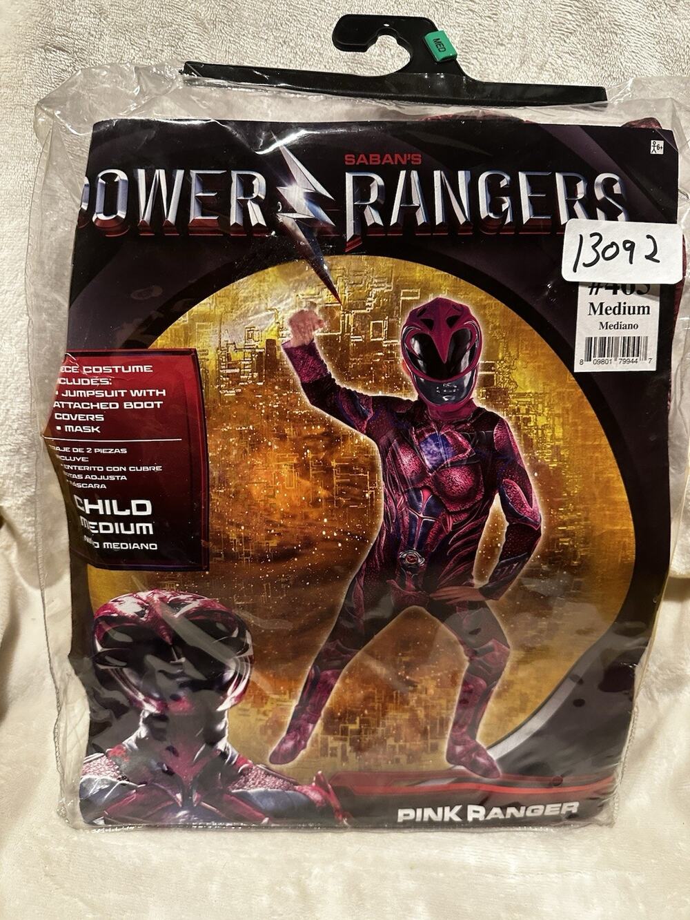 Power Rangers Pink Ranger Costume Kids M (7-8) Halloween Dress Up Playtime NEW